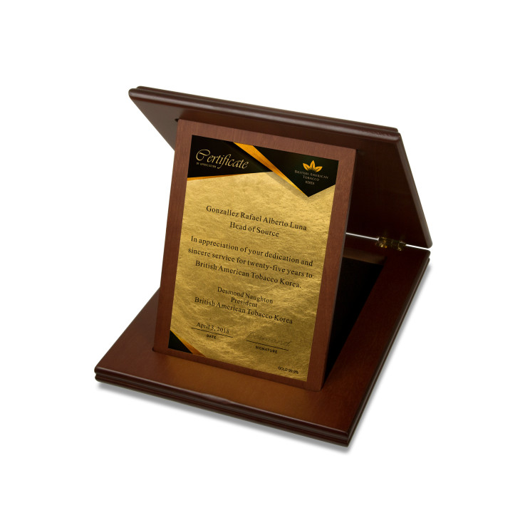 순금상패(목판, 세로형,특대형)